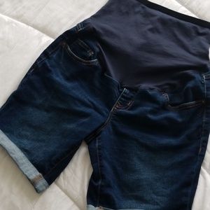 Jean maternity shorts